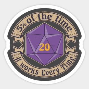 5 Percenter d20 v2 PURPLE Sticker